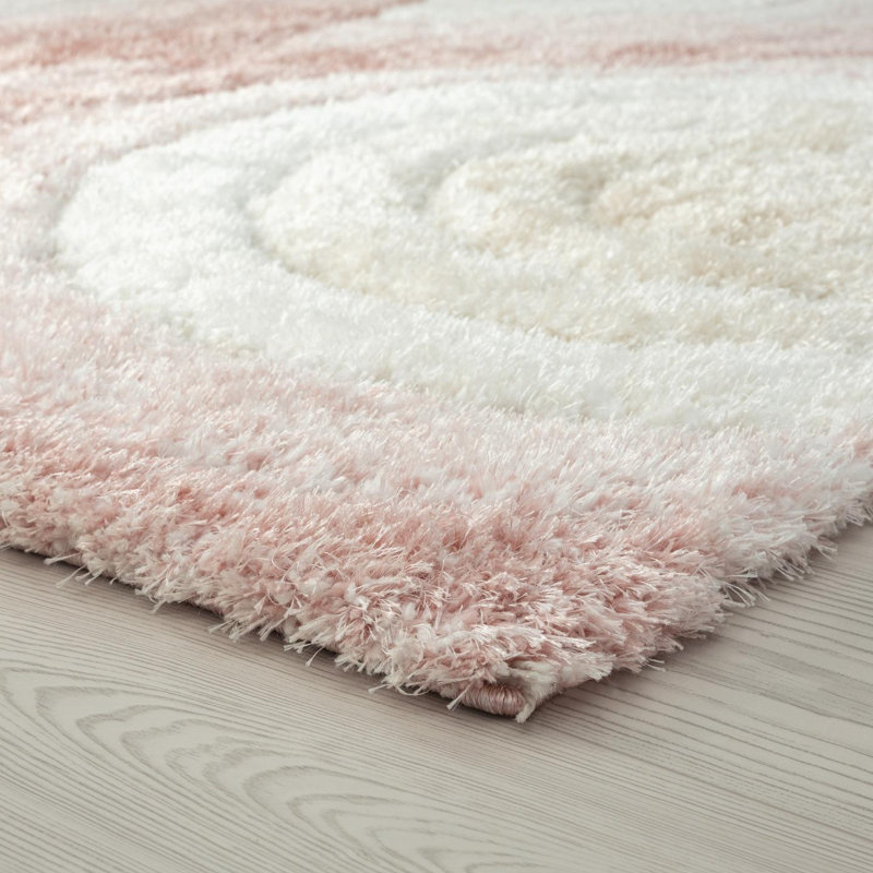 Orren Ellis Koo Performance Pink/Ivory Rug & Reviews Wayfair